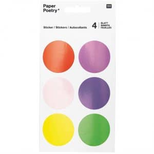 Paper Poetry Sticker Kreise bunt 24 Stück