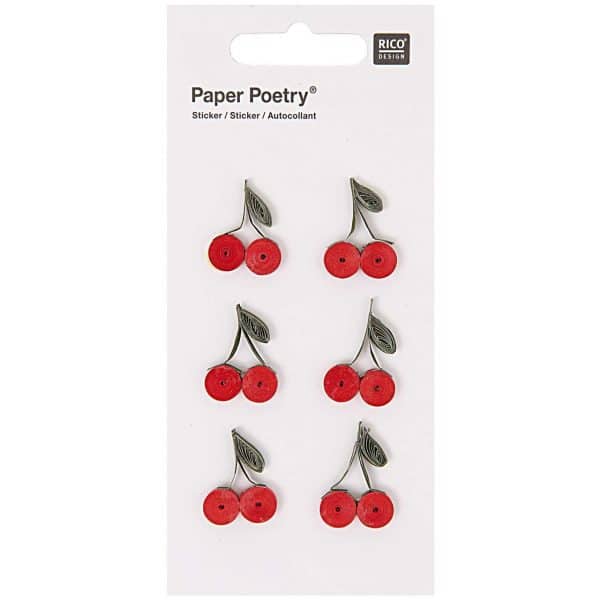 Paper Poetry Quilling Sticker Kirschen