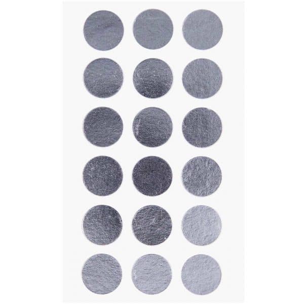 Paper Poetry Sticker Punkte silber 15mm 4 Bogen