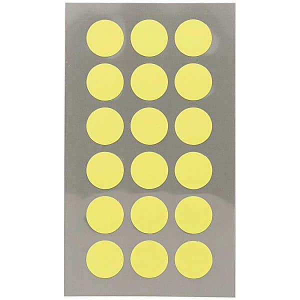 Rico Design Office Sticker Punkte 15mm 4 Bogen neongelb