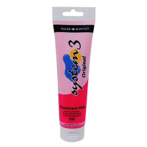 Daler-Rowney System 3 150ml fluorescent pink