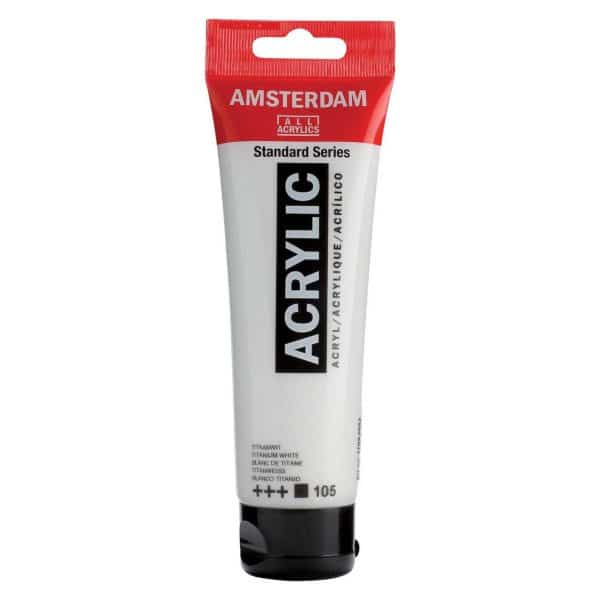 AMSTERDAM Acrylfarbe 120ml titanweiß