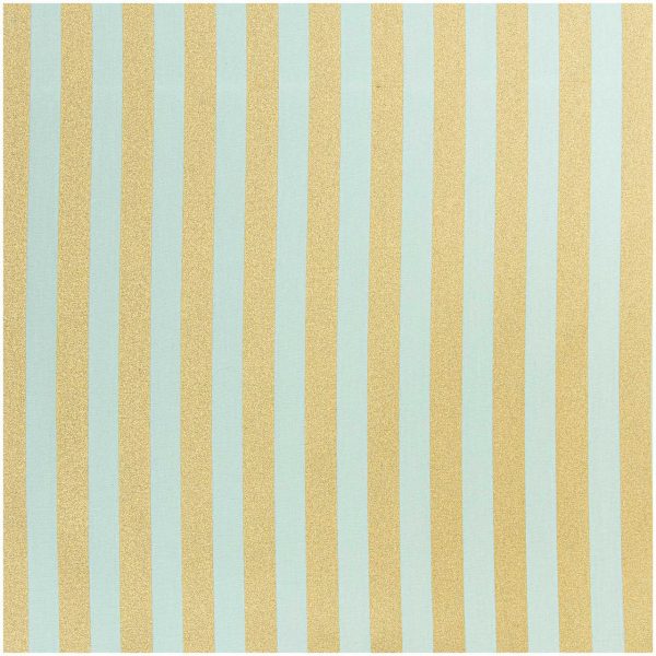 Rico Design Stoff Streifen mint-gold 50x140cm