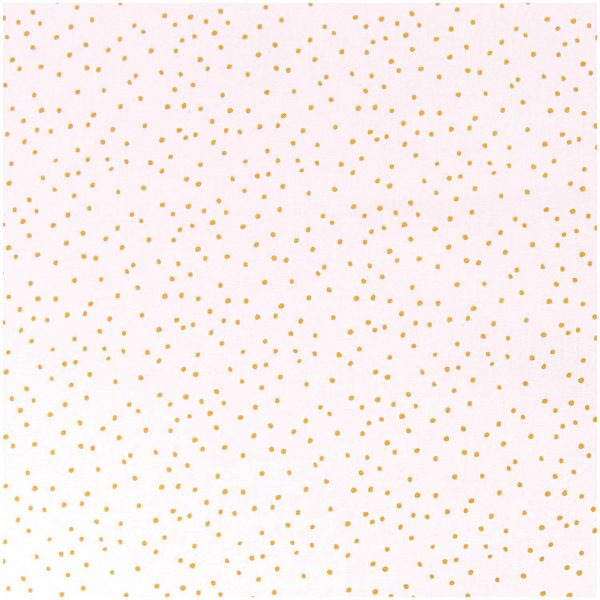 Rico Design Stoff rosa Punkte gold 140cm