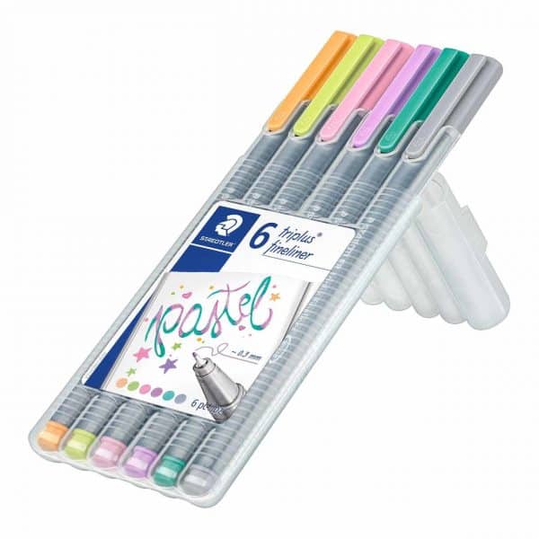 STAEDTLER 334 Fineliner triplus 6 Stück pastell