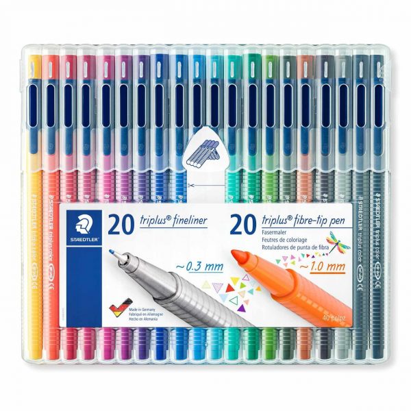 Staedtler triplus 334 Fineliner & 323 Fasermaler 40 Stück