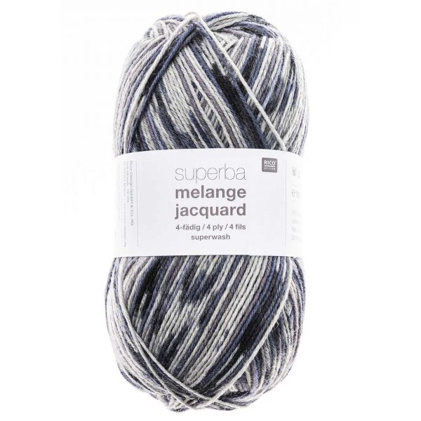 Rico Design Superba Melange Jacquard 4fädig lila-mix hell 100g 400m