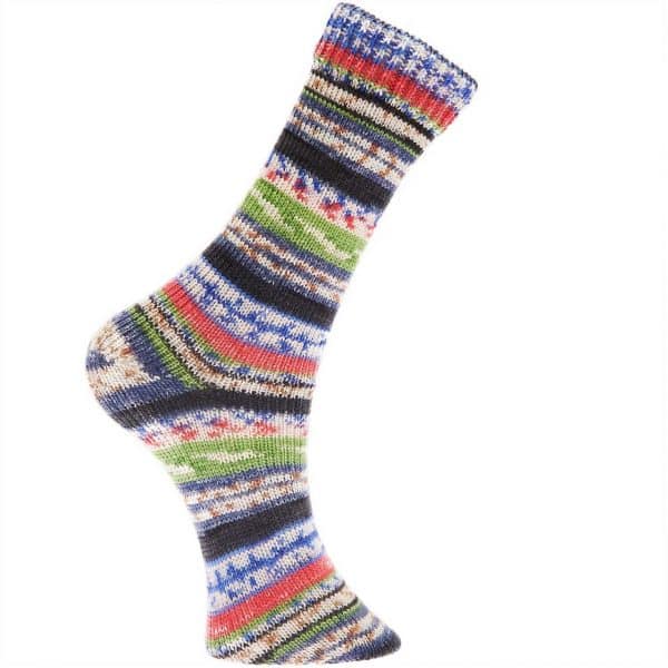 Rico Design Superba Fair Isle 4-fädig 100g 405m blau-grün