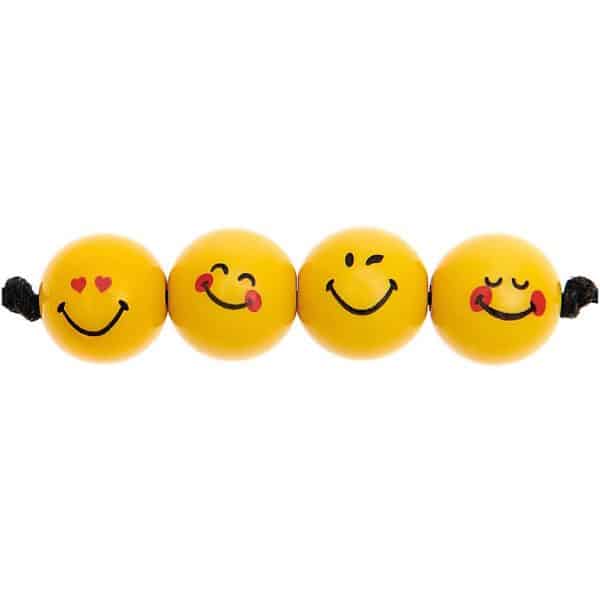 Rico Design SmileyWorld® Perlen Expressions rund gelb 10mm 21 Stück