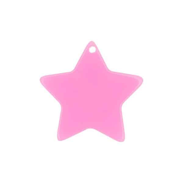 Rico Design itoshii Stern Scheibe neon pink 30x1mm 1 Stück