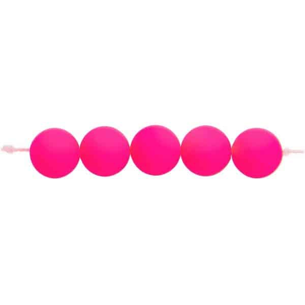 Rico Design itoshii Kunststoffperlen neon 8mm 40 Stück neon pink