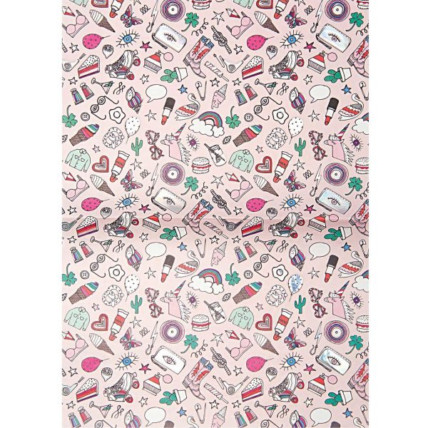 Rico Design Paper Patch Papier Icons rosa 30x42cm Hot Foil