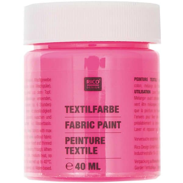 Rico Design Textilfarbe 40ml neonpink