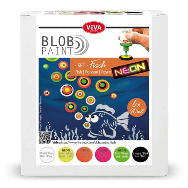 Viva Decor Blob Paint Set Fisch 6x90ml