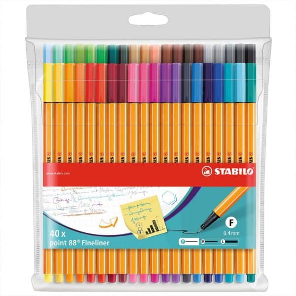 STABILO Point 88 Fineliner im Etui 40 Farben