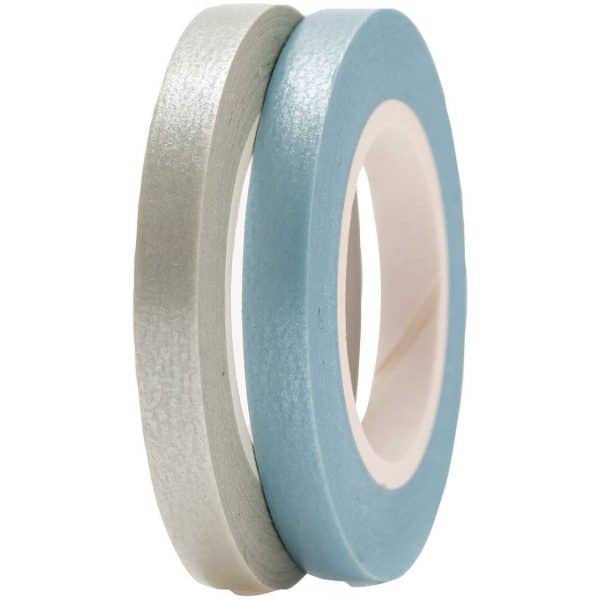 Paper Poetry Tapes uni 5mm 10m 2 Stück blau-grau