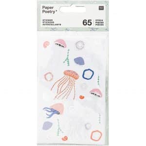 Paper Poetry Sticker Mermaid Quallen 65 Stück