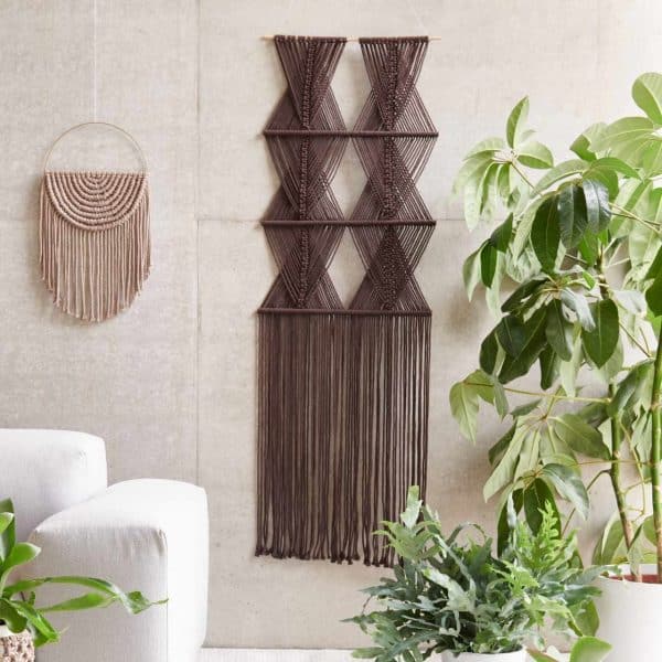 Makramee Set Wandbehang aus Rico Macrame Onesize schokolade