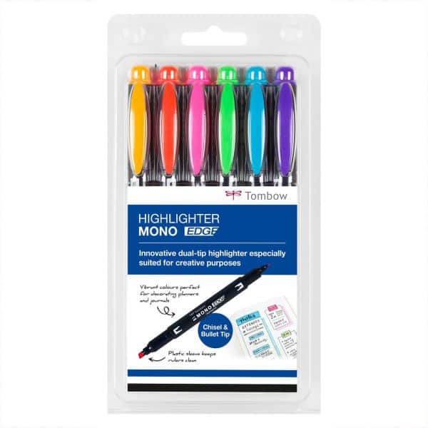 Tombow MONO edge Textmarker 6teilig