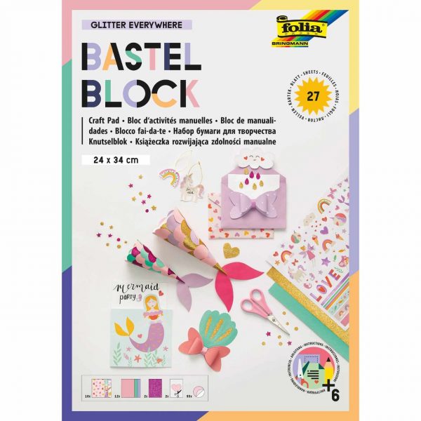 folia Bastelblock Glitter Everywhere 24x34cm