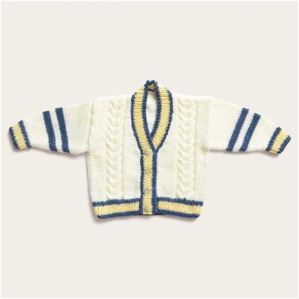 Strickset Jacke Modell 02 aus Baby Nr. 34 56/62 vanille