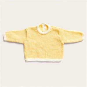 Strickset Pullover Modell 19 aus Baby Nr. 34 80/86 vanille