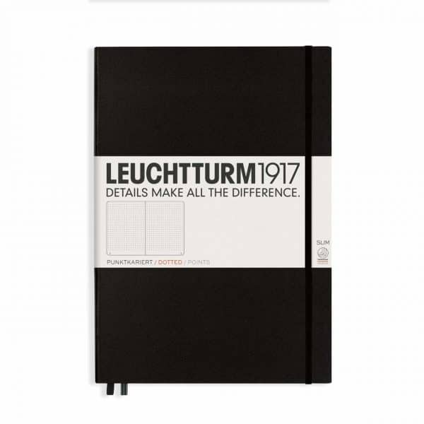 LEUCHTTURM1917 Notizbuch Master Slim dotted Hardcover A4+ schwarz