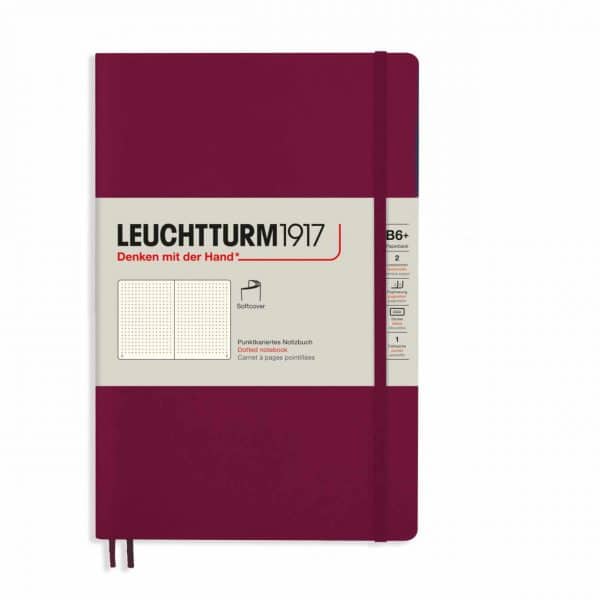 LEUCHTTURM1917 Notizbuch Paperback dotted Softcover B6 port red