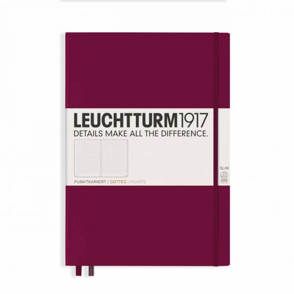 LEUCHTTURM1917 Notizbuch Master Slim dotted Hardcover A4+ port red