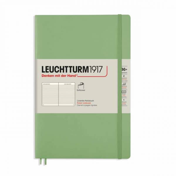 LEUCHTTURM1917 Notizbuch Paperback liniert Softcover B6 salbei