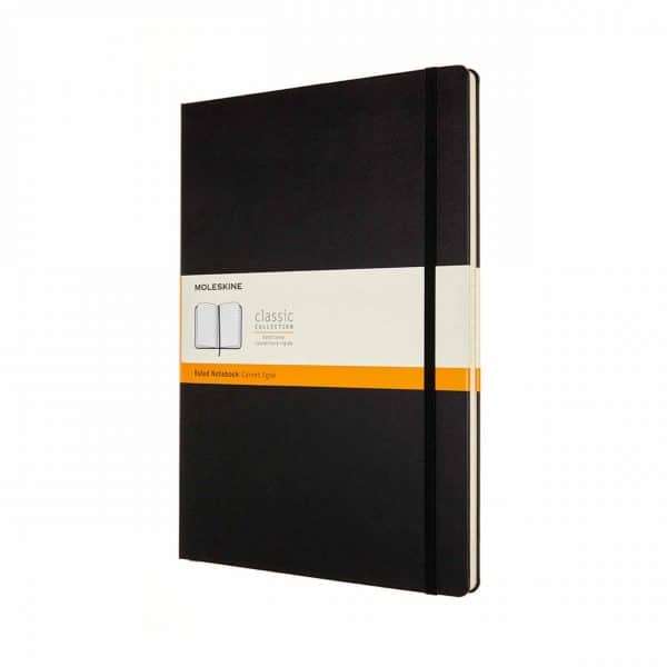 Moleskine Notizbuch liniert Hard Cover schwarz A4