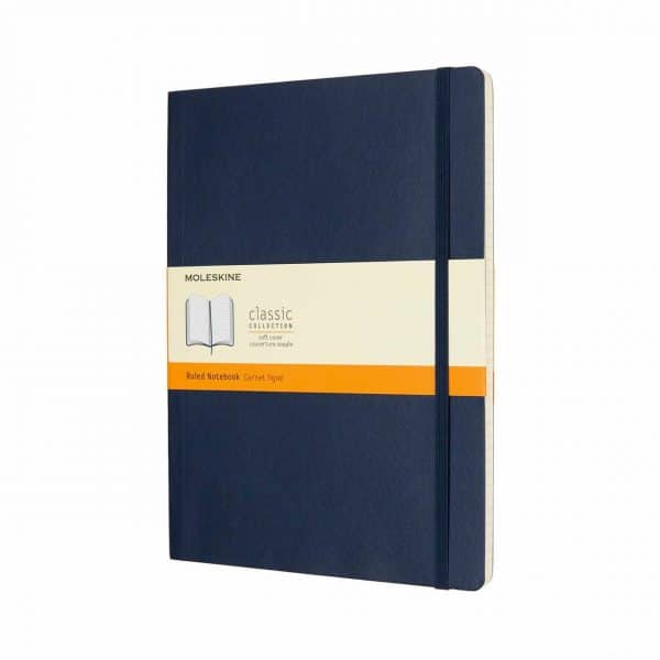 Moleskine Notizbuch XL liniert Soft Cover saphir