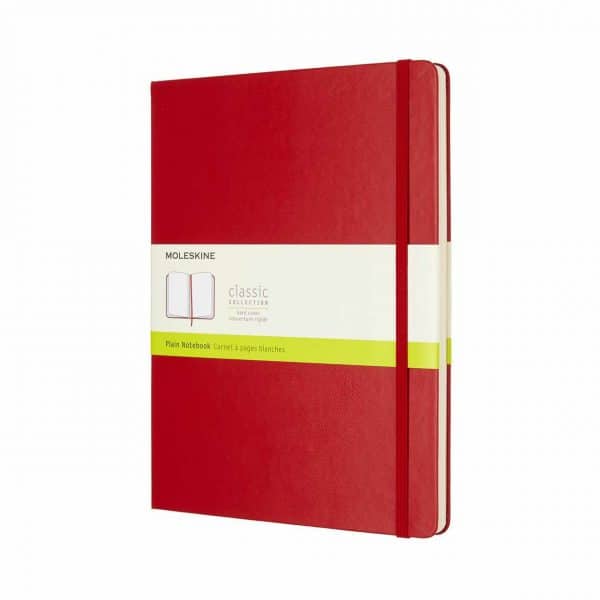 Moleskine Notizbuch XL blanko Hard Cover scharlachrot