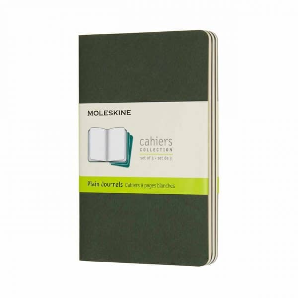 Moleskine Notizbücher Cahier blanko Kartoneinband A6 3 Stück myrtengrün