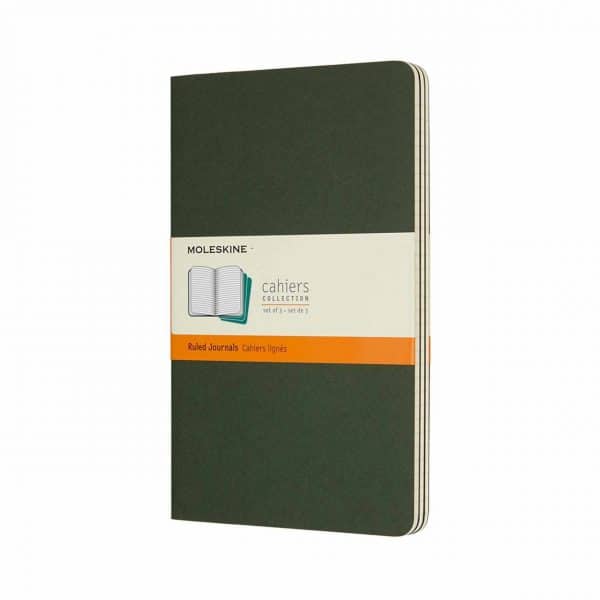 Moleskine Notizbücher Cahier liniert Kartoneinband A5 3 Stück myrtengrün