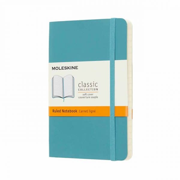 Moleskine Notizbuch liniert Soft Cover A6 riffblau