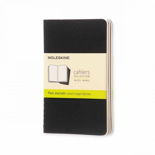 Moleskine Notizbücher Cahier blanko Kartoneinband A6 3 Stück schwarz