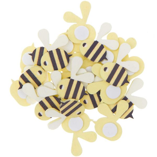 Rico Design Holzsticker Bienen 24 Stück