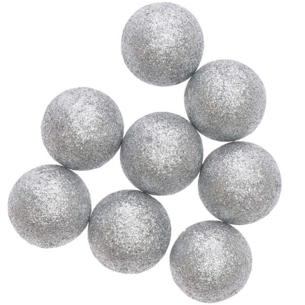 Ohhh! Lovely! Glitterkugeln silber 4cm 8 stück