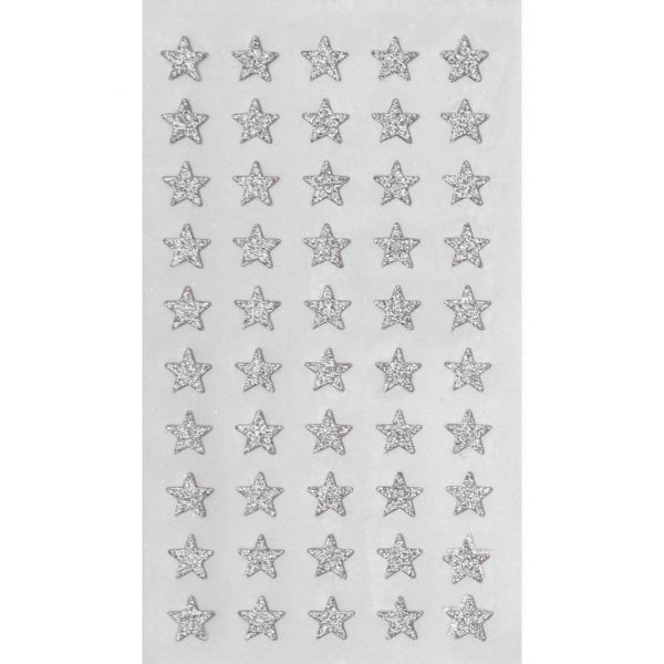 Paper Poetry Sticker Sterne Glitter silber 4 Blatt 10mm